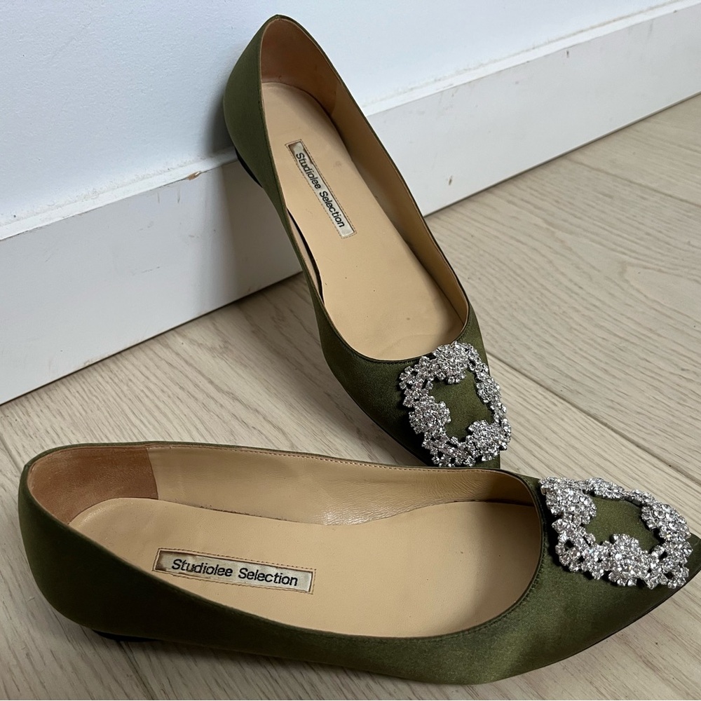 Green Women's Flats